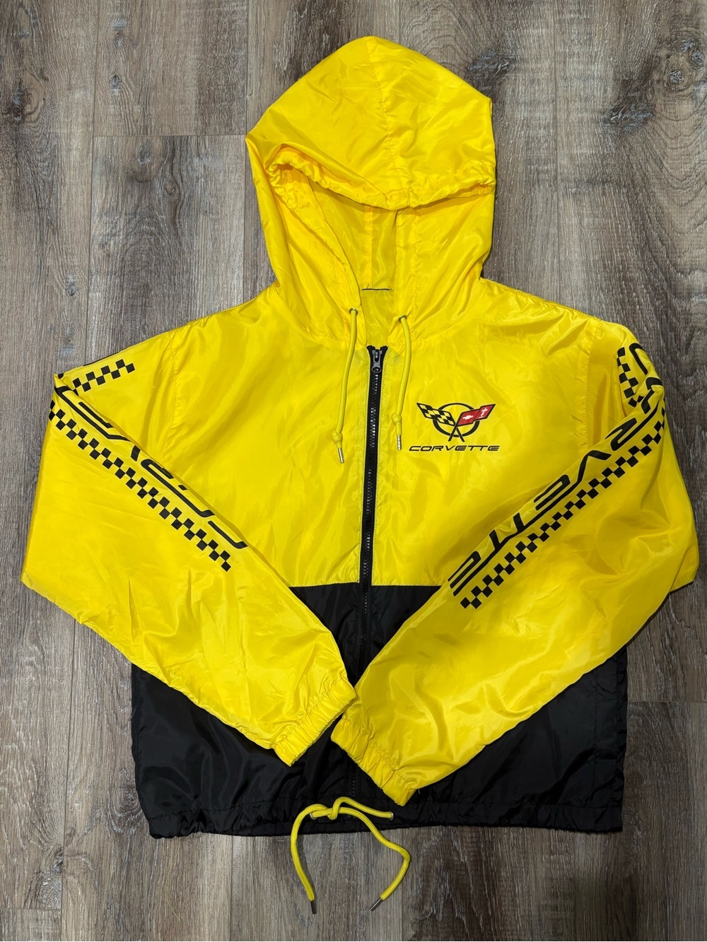 Corvette Yellow & Black Windbreaker Jacket